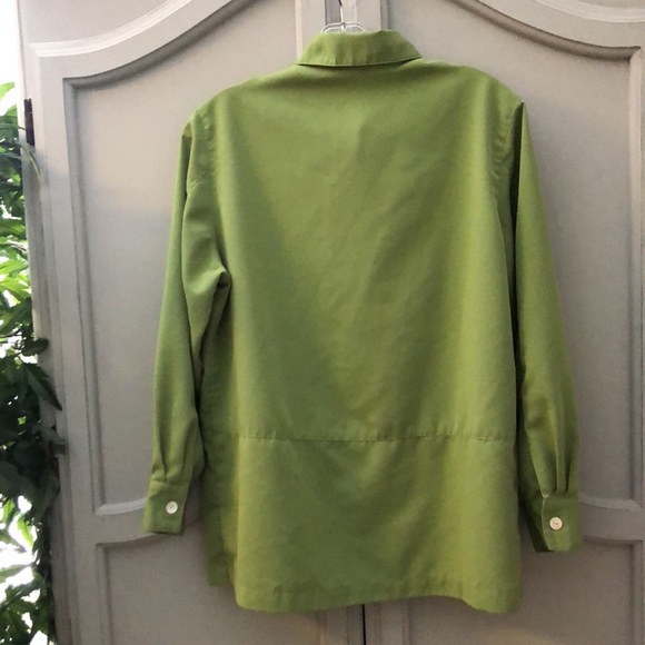 Vintage green button down blouse - Picture 4 of 4